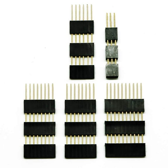Treedix 3 Sets of Stacking Headers Pins Kit Stackable Female Headers Compatible with Arduino (15pcs in Total)