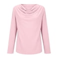 thumbnail image 4 of Dyfzdhu Long Sleeve Shirts For Women Cowl Neck Tops For Draped Cute Long Sleeve Tops Loose Fit Elegant T Shirt Casual Blouses Womens Blouses, 4 of 7