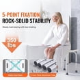 thumbnail image 2 of Shower Chair, Adjustable Height Shower Stool with Built-in Handles, Shower Seat for Inside Shower or Tub, 2 of 5