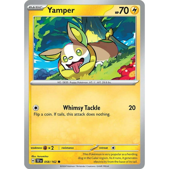 Pokemon Scarlet & Violet Temporal Forces Common Yamper #58