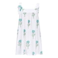 thumbnail image 7 of Taqqpue Women's Square Neck A-Line Sleeveless Mini Dress Summer Floral Print Tie Shoulder Cami Dress Flare Hem Boho Mini Dress Club Party Little Short Sundress, 7 of 7