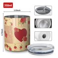 thumbnail image 4 of 12oz Coffee Tumblers Pioneer Flower Floral Print Pattern Stainless Steel Vacuum Insulated Travel Tumbler Coffee Cups Mug with Lid and Straw with Cleaning Brush for Cold & Hot Drinks, 4 of 5