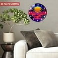 thumbnail image 5 of Decorative Clocks: Neon Vaporwave  Glass Wall Clock,  80s Nostalgia Retrowave Wall Art Cool  Decor Wall Clock for Homes, Bars, Offices, Man Caves, Garages, And Living Rooms .Also Makes A Great Gift., 5 of 8