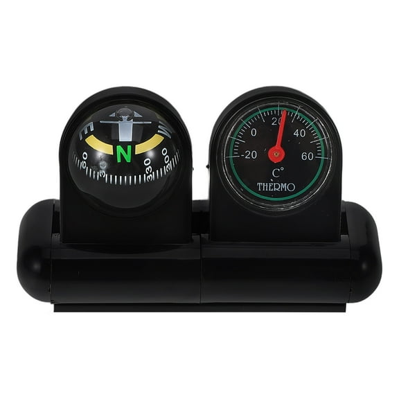 Car Dashboard Multi-Functional Compass with Thermometer, Vehicle Mount Replacement Navigation Temperature Display