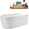 thumbnail image 2 of 59" Streamline N3140BBR Soaking Freestanding Tub and Tray With Internal Drain in Brushed Brass, 2 of 7
