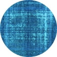 thumbnail image 1 of Ahgly Company Indoor Round Persian Light Blue Bohemian Area Rugs, 4' Round, 1 of 4