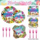 thumbnail image 2 of Set de artículos de fiesta Jremreo Tropical Aloha Flamingo x100, 2 of 8