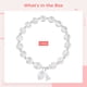 thumbnail image 5 of Pulsera de cristal de cuarzo transparente natural, elegante pulsera de cristal con dije de plata esterlina para mujer, diseño elástico ajustable, circunferencia de 7,1, 5 of 5