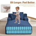 thumbnail image 4 of FFH 78.7" Oversized Chaise Lounge Chair Indoor, Corduroy Upholstered Modern Couch, Comfy Sleeper Sofa for Living Room/Office, No Assembly Required, Blue, 4 of 8