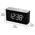 Clock Radio, Alarm Clock with Bluetooth, Large LED Display, FM Radio