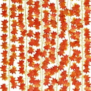 Viworld 12Pcs Fall Maple Leaf Garland, 7.5ft Artificial Maple Leaves Autumn Foliage Hanging Vines Garland for Thanksgiving Home Fireplace Garden Party Decor