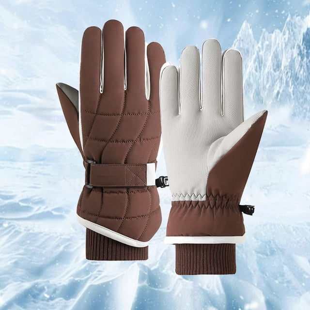 Uuiauoio Winter Waterproof Gloves for Men Women Warm Running Cycling Snow Ski Gloves for Cold Weather, Thermal Windproof Material and Touch Screen Finger for Driving Snowboarding