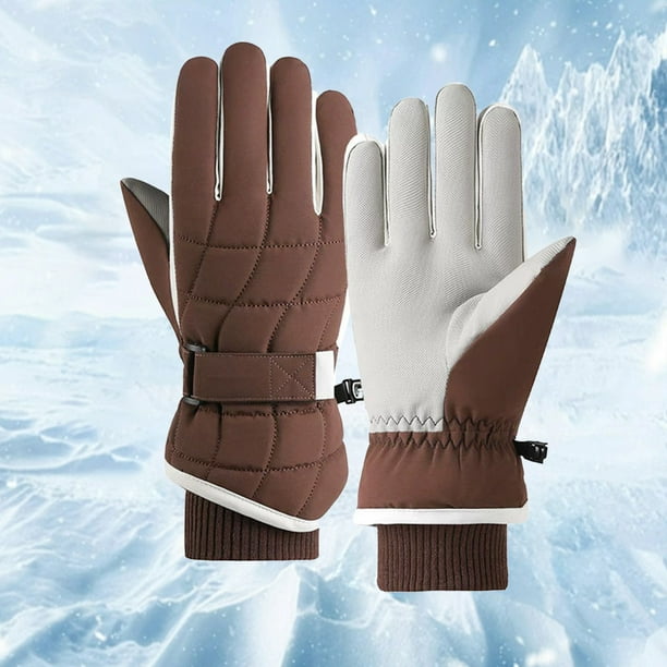 Uuiauoio Winter Waterproof Gloves for Men Women Warm Running Cycling Snow Ski Gloves for Cold Weather, Thermal Windproof Material and Touch Screen Finger for Driving Snowboarding