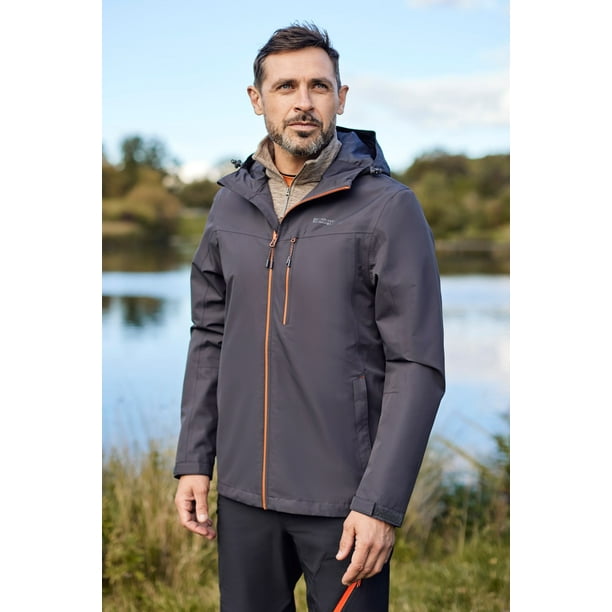 Mountain Warehouse Veste Impermeable Homme Extreme Coutures Scotchees Manteau Cagoule