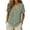 Green, variant on Women's V-Neck Short Sleeve Top Casual Loose Fit Double Pocket Button Down Blouse Lightweight Summer Tunic Shirt