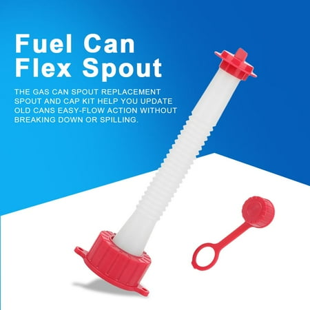 VBESTLIFE 3Pcs Red and White Plastic Replacement Fuel Gas Spout Stopper Screw Cap Kit, Gas Can Spout, Fuel Can Cap for Kolpin Can
