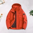 thumbnail image 2 of CharmCyan Men's Waterproof Hooded Outdoor Jacket Windproof Raincoat Lightweight Breathable Shell for Hiking Camping Travel Red 3XL, 2 of 2