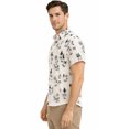 thumbnail image 3 of LA LEELA Men's Hawaiian Shirts Aloha Beach Shirts Casual Short Sleeve Button Up Shirt Men L Palm Tree, White Summer Vacation Holiday, 3 of 6