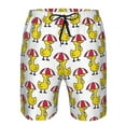 thumbnail image 3 of Logiee Rubber Duck Chicken Bird Print Mens Swim Trunks Quick Dry Board Shorts,Breathable Hawaii Beach Shorts Swimwear Bathing Suits-Small, 3 of 6
