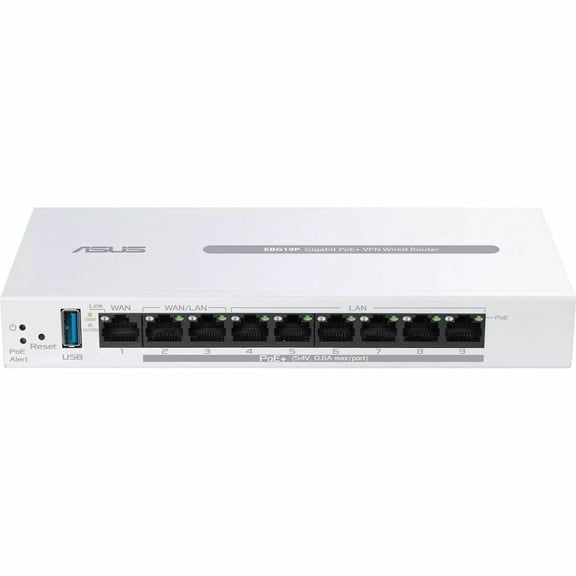 Restored ASUS ExpertWiFi (EBG19P) Gigabit PoE+ VPN Wired Router (Refurbished)