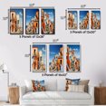thumbnail image 4 of Designart "Tones Fontanas Italy Terracotta wall art XI" Cityscapes Framed Wall Art Set Of 3 - Peach Italy Frame Canvas Set For Living Room Decor, 4 of 7