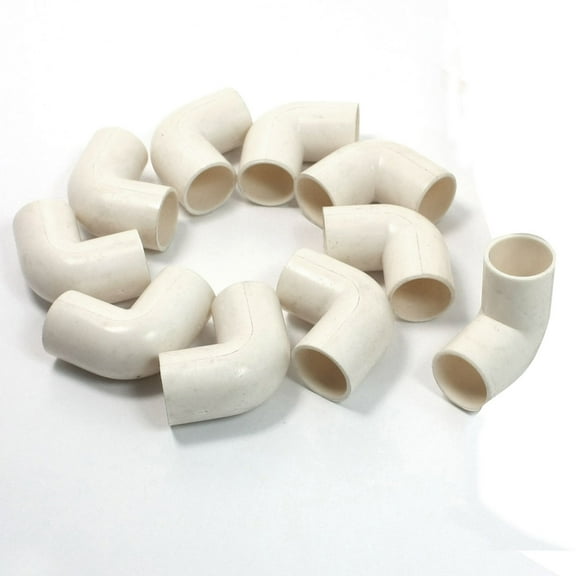 10Pcs 16mm Inner DiaMmeter 90 Degree Elbow Pipe Connectors White