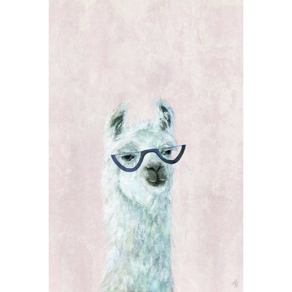 Marmont Hill Posh Llama II Canvas Wall Art