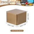 thumbnail image 2 of Uxcell Rectangular Tin Box, Metal Storage Tin Box Portable Storage Container with Lid for Tea Candy Treats Gifts Champagne, 2 of 7