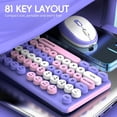 thumbnail image 5 of 2.4G Wireless Keyboard&Mouse Combo Silent Round keycap Keyboard  Bluetooth rechargeable Computer Laptop 3 Steps 2400 DPI, 5 of 9
