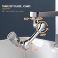 thumbnail image 2 of Rallonge De Robinet Universelle Rotative 1080 , Bras Robotique Rotatif Grand Angle, Robinet Universel Filtre Anti-claboussures, Robinet Avec 2 Mode, 2 of 5