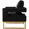 thumbnail image 6 of Meridian Furniture Noah 19"H Velvet Accent Chair in Black and Gold, 6 of 7
