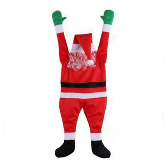 2024 Christmas Santa Claus Hanging Decoration for Outdoor Climbing Santa Yard Decor High Quality Flannel 108cm x 50cm