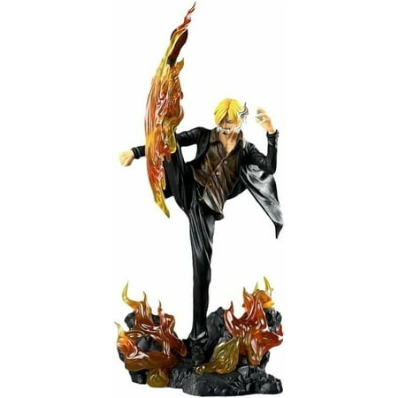 Sanji Figure Standing Fighting Sanji Action Figures 35cm/13.8inch PVC Character Figurine Cosplay Model Collectible for Anime Fans Gifts