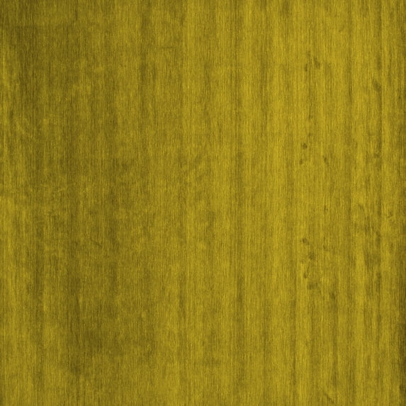 Ahgly Company Machine Washable Indoor Square Abstract Yellow Contemporary Area Rugs, 6' Square