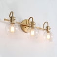 Find Your Perfect LNC 3-Light Gold Round Clear Glass Shade Modern ...