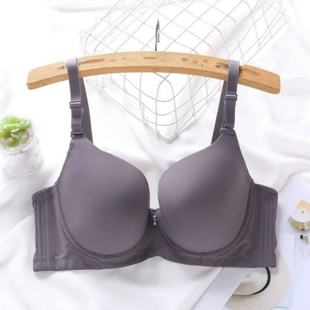 Txenfivo Women s Full Coverage Smoothing Supportive Bras Underwire Plunge Padded Comfortable Smoothing T-Shirt Bra with Adjustable Spaghetti Strap  34B-44C