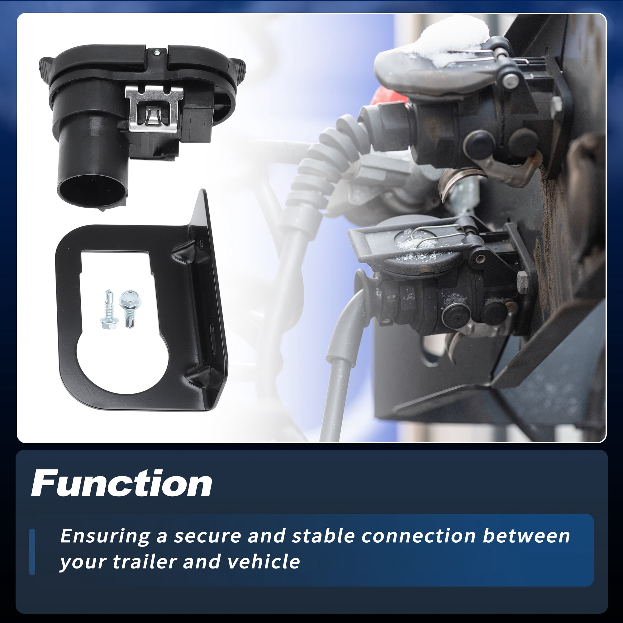Unique Bargains 7 Way Trailer Wiring Connector Plug for Dodge for Ram 1500 2500 3500