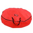 thumbnail image 3 of Ymiko Sac de Rangement de Couronne de Noël Organisateur d'Ornement de Vacances Imperméable Rouge Robuste, 3 of 8