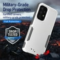 thumbnail image 3 of Xhy Samsung Galaxy A33 5G Case with Screen Protector Military Grade Full Body Double Layer Protection Shock and Drop Resistant TPU Durable Detachable for Galaxy A33 5G Phone-White Grey, 3 of 10