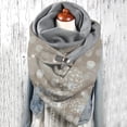 thumbnail image 1 of TIMIFIS Tuques pour Femmes Mode Hiver Femmes Imprimé Bouton Doux Châle Décontracté Chaud Foulards Châles -, 1 of 3