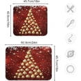 thumbnail image 3 of SKYSONIC Christmas Tree Of Baubles Dish Drying Mat 18x24 inch Happy New Year Merry Christmas Large Dish Drying Mat, Counter top Mat, Dish Draining Mat,Dishes Draining Protector Pad, Sink Mat, 3 of 6