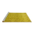 thumbnail image 2 of Ahgly Company Machine Washable Indoor Square Persian Yellow Traditional Area Rugs, 5' Square, 2 of 4