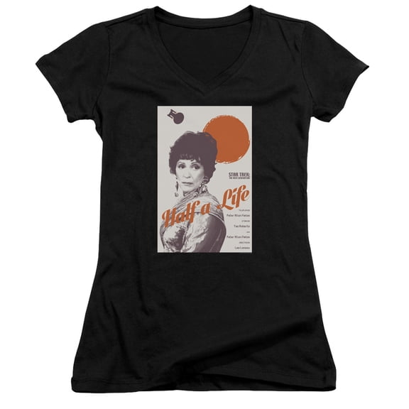 Star Trek Tng Season 4 Episode 22 Junior Women's V-Neck T-Shirt Black