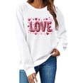 thumbnail image 6 of Valentines Day Sweatshirt For Women Funny Love Heart Shirts Casual Valentine Pullover Long Sleeve Fashion Tops, 6 of 6