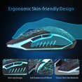 thumbnail image 3 of CHOK Wireless Gaming Mouse 2.4G Optical Rechargeable Silent Mice Colorful LED Portable with USB Receiver Black, 3 of 6