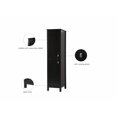 thumbnail image 5 of 16 Inch Wide Bathroom Linen Storage Freestanding Cabinet In Black, 5 of 14