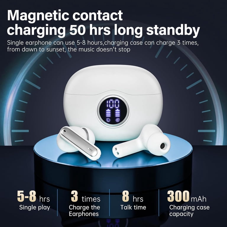 Pro A10 300mAh ワイヤレスイヤホン A10-Pro Wireless 50H Stereo HiFi Headphones 5.3 Bluetooth Earbuds, イヤホン