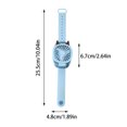 thumbnail image 2 of Mini USB Rechargeable Watch Fan with LED Light and Comfortable Wrist Strap Portable Strong Wind Cat Ear Design for Outdoor Use, 2 of 3