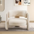 thumbnail image 3 of Bonzy Home Modern Velvet Accent Chair, Stylish Club Adults Armchair,Wide Seat and Soft Cushion, Beige, 3 of 9