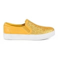 thumbnail image 2 of Ocho Toros Puebla-01 Women's Casual PU Slip On Glitter Sneaker in Gold, 2 of 4